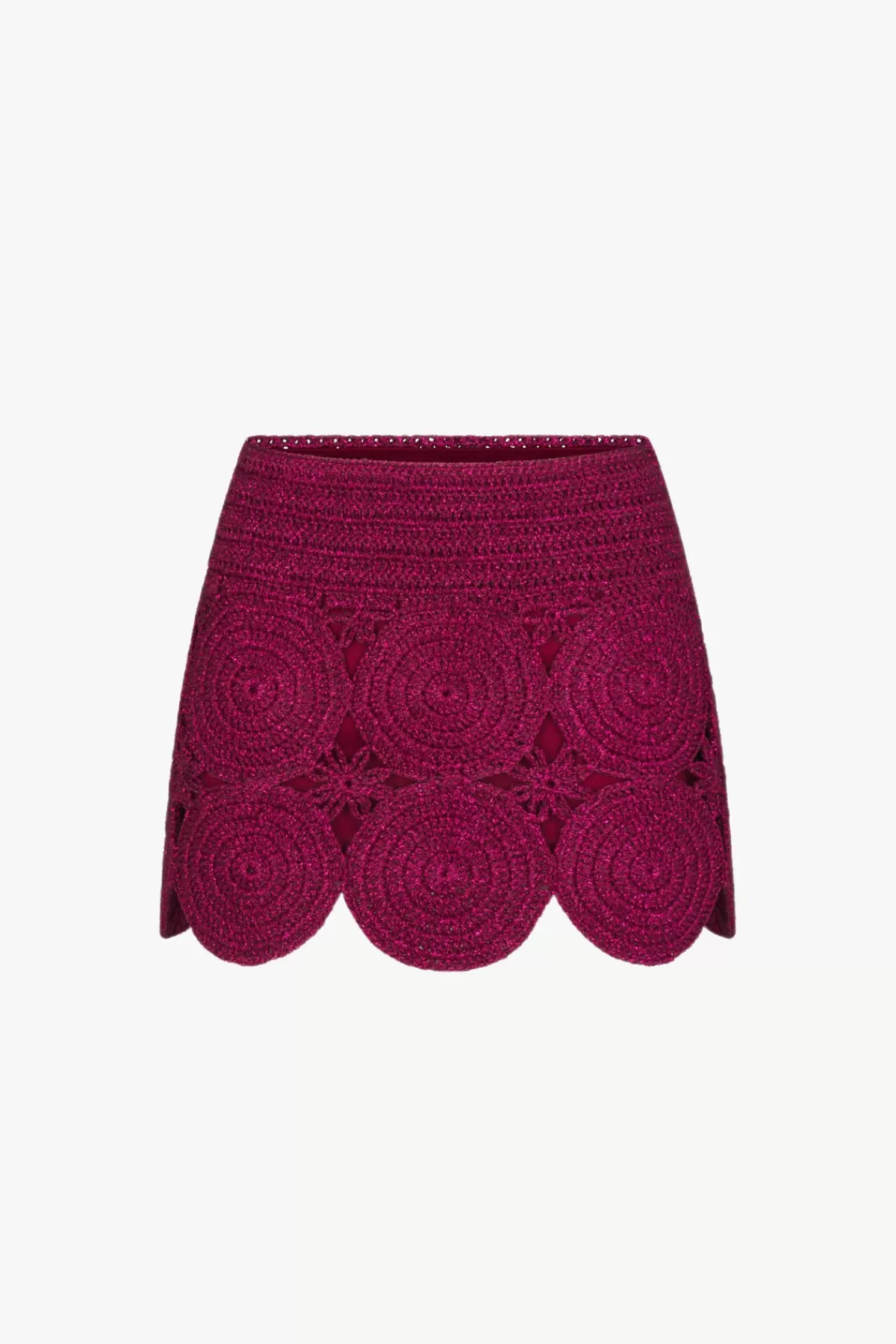 Bottoms<SIMONMILLER Beep Beep Mini Skirt in magenta
