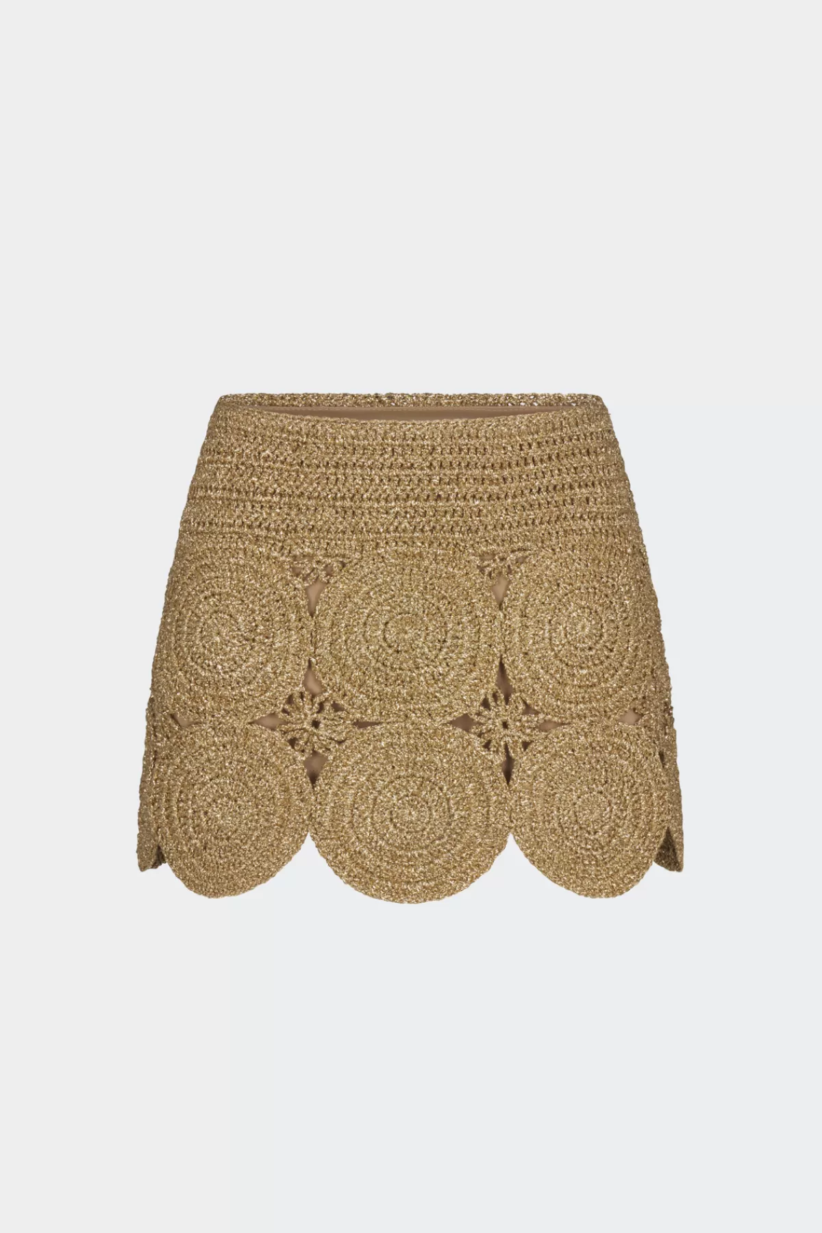 Bottoms<SIMONMILLER Beep Beep Mini Skirt in Star Gold stargold