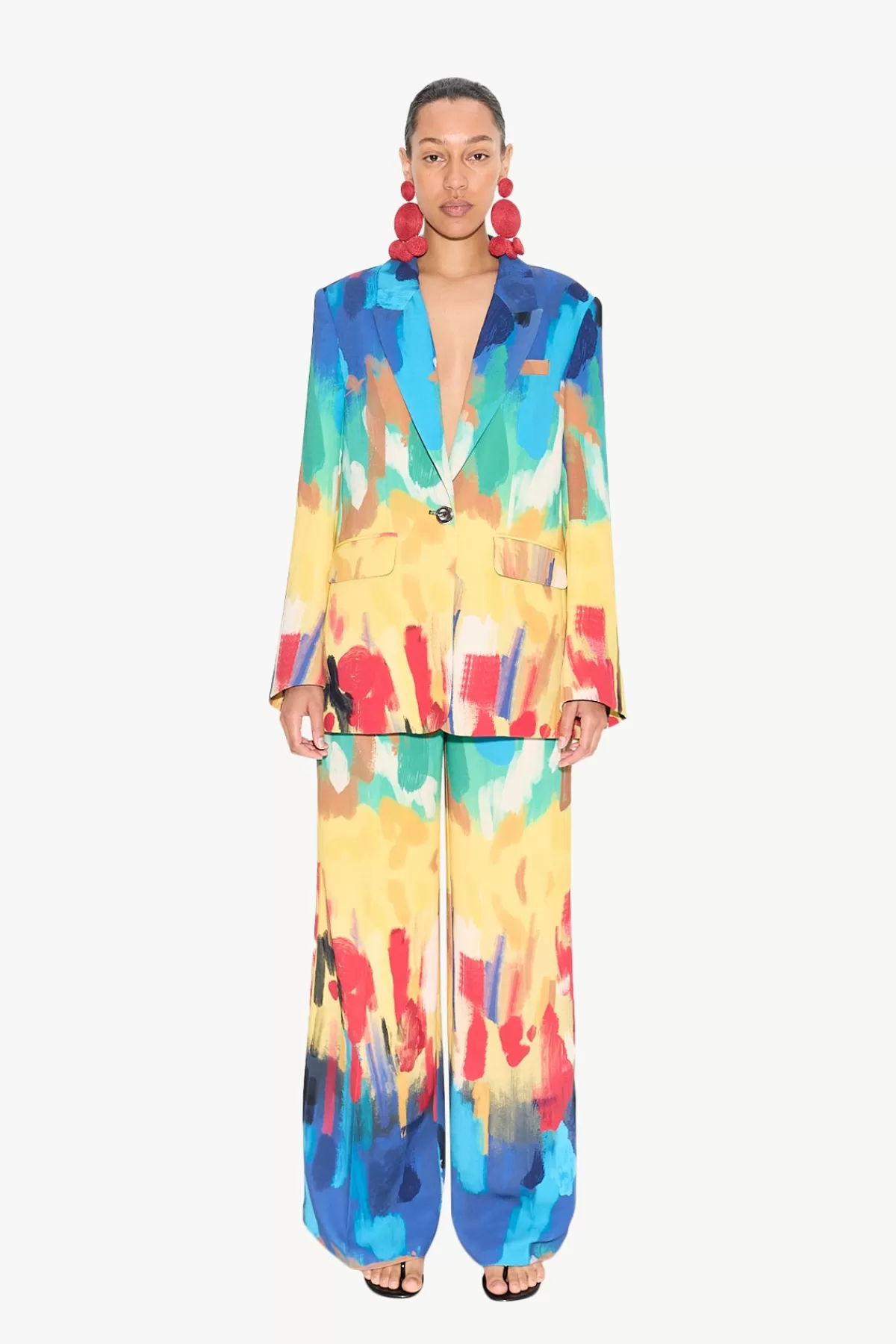 Bottoms<SIMONMILLER Bloo Painted Crepe Pant in Palette Print paletteprint