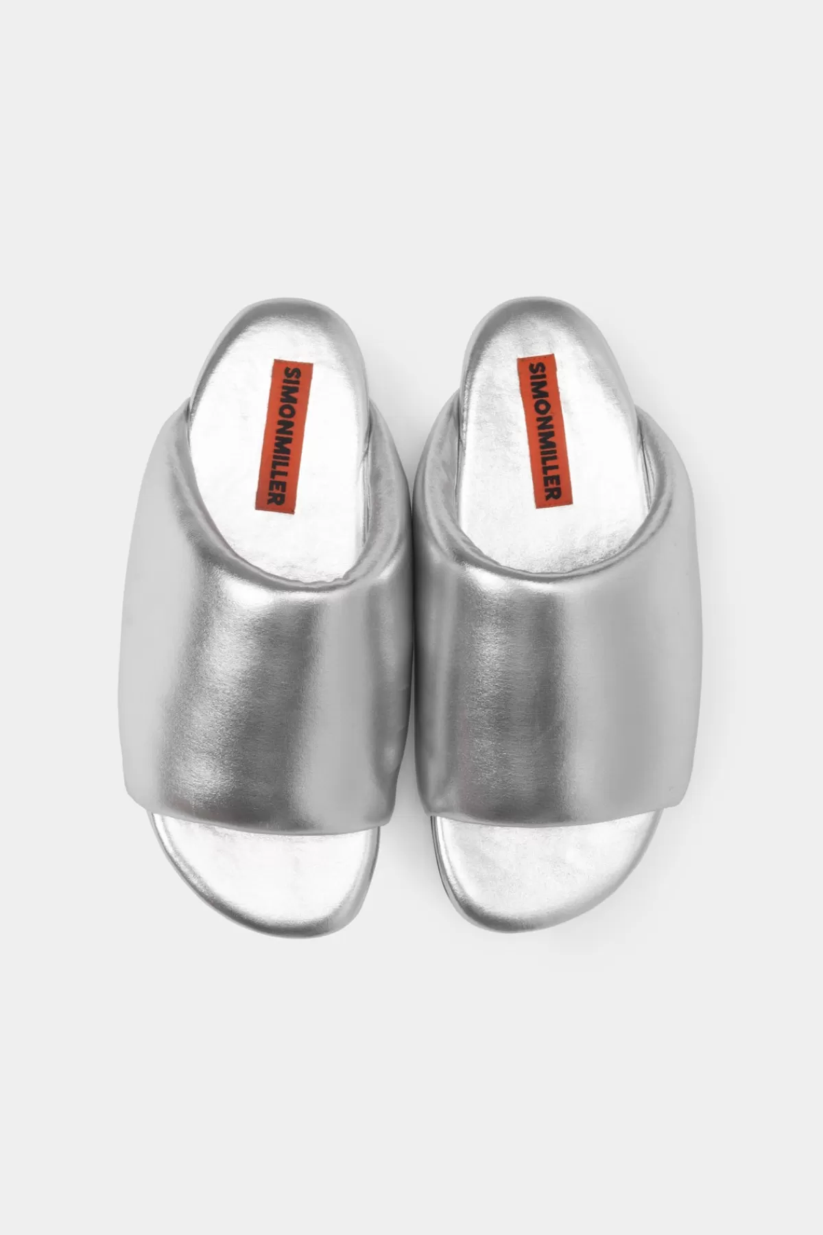 Flats<SIMONMILLER Bubble Slide in silver