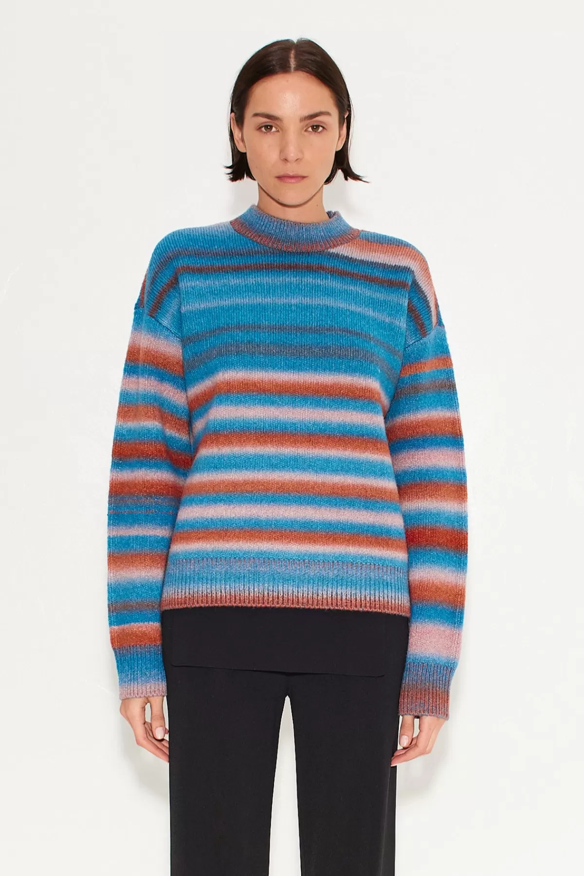 Sweaters<SIMONMILLER Calder Knit Sweater in Matisse Blue Multi matissebluemulti