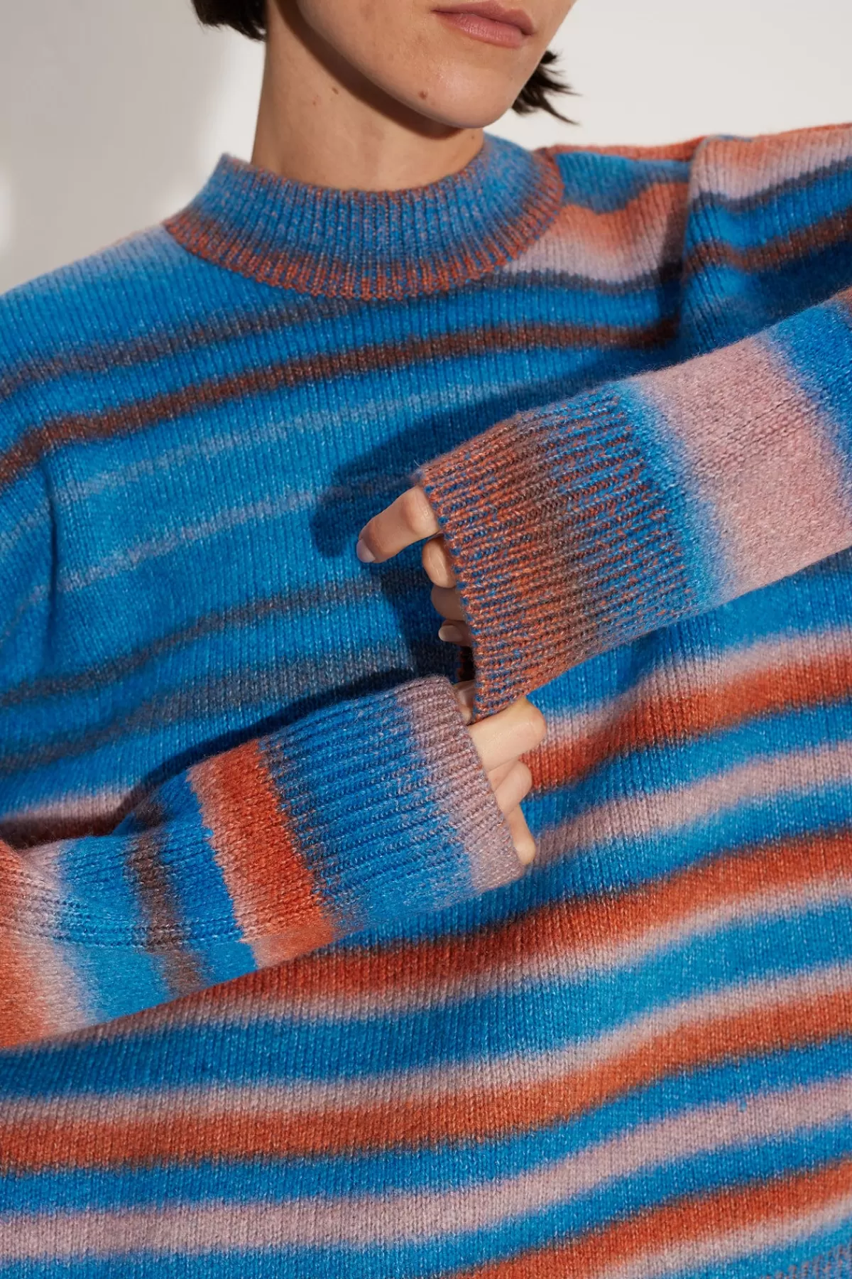 Tops<SIMONMILLER Calder Knit Sweater in Matisse Blue Multi matissebluemulti