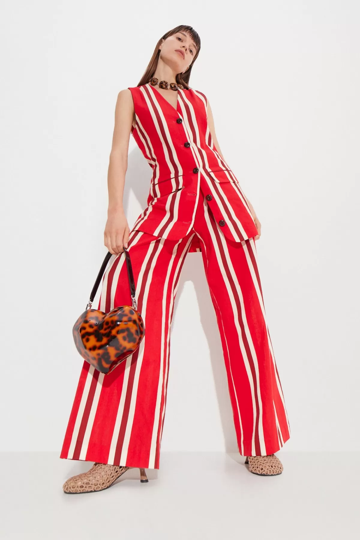Sets<SIMONMILLER Carob Linen Mini Dress in Moroccan Spice Stripe moroccanspicestripe
