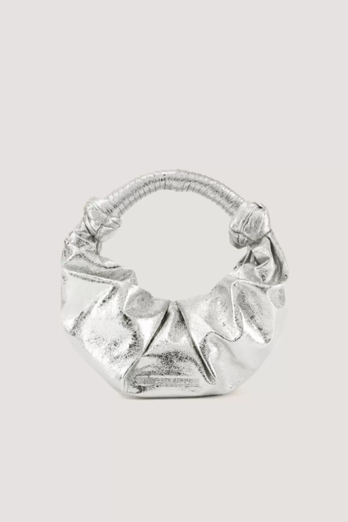 Bags<SIMONMILLER Crinkle Lopsy Bag in silver