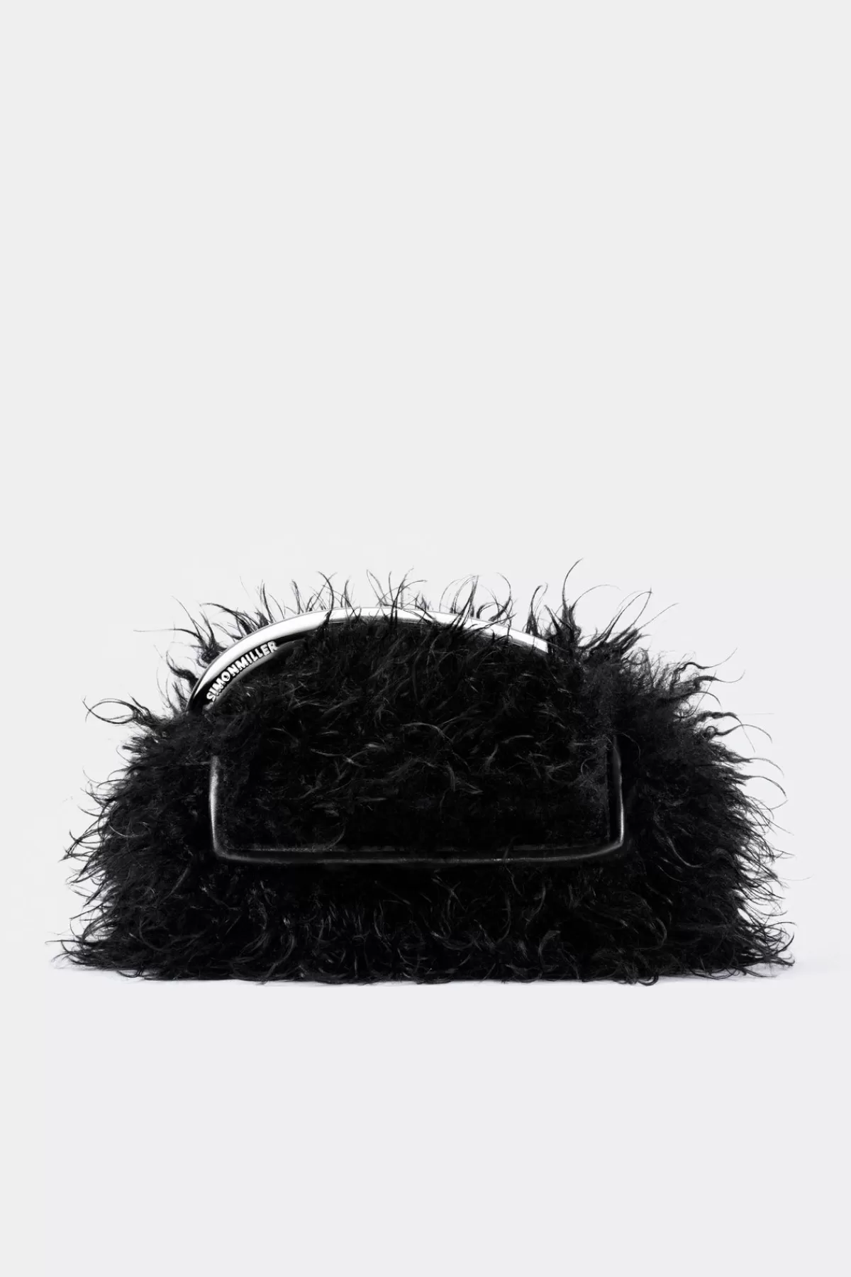 Bags<SIMONMILLER Curly Faux Fur Can Can Bag in black
