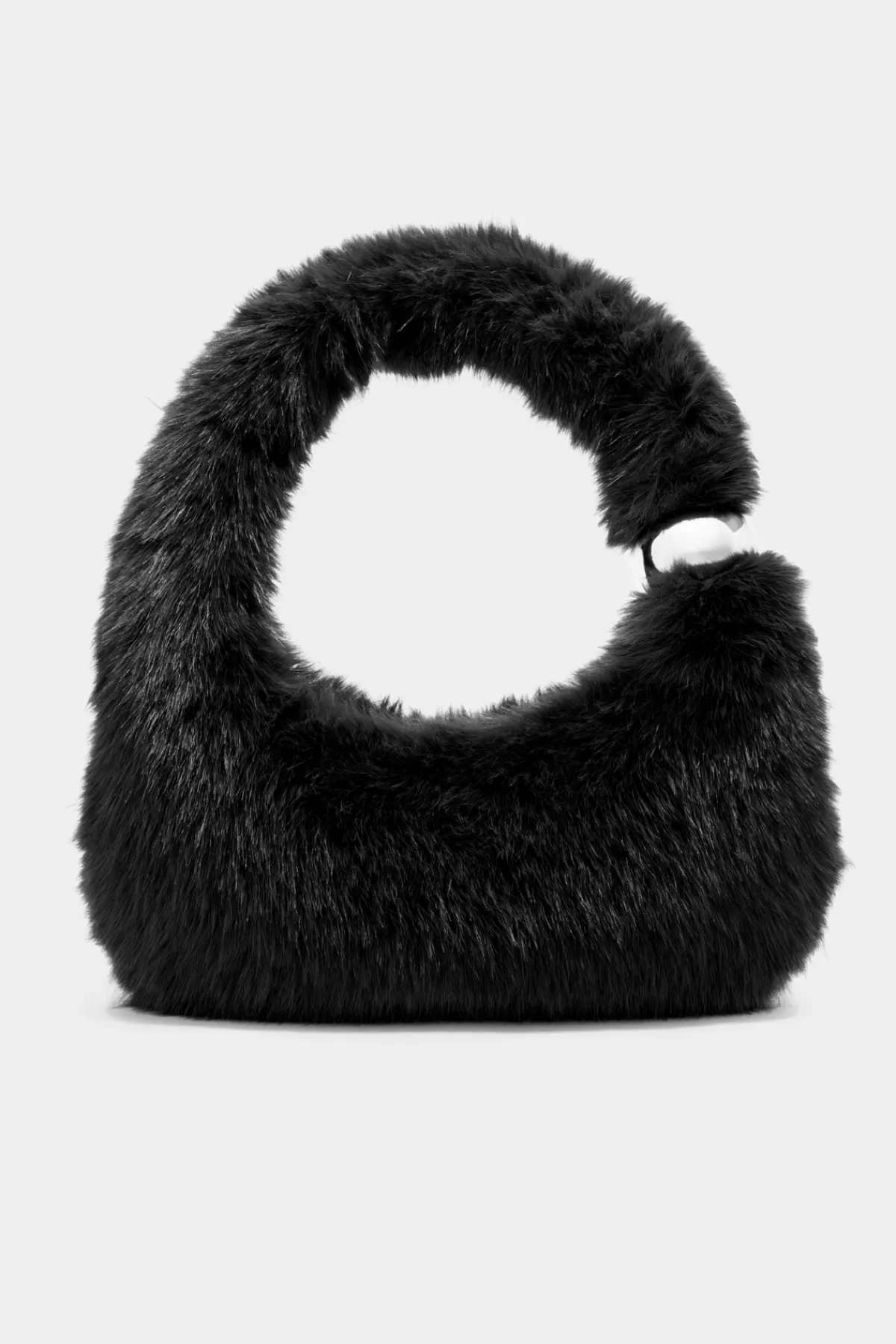 Bags<SIMONMILLER Faux Fur Figures Bag in black