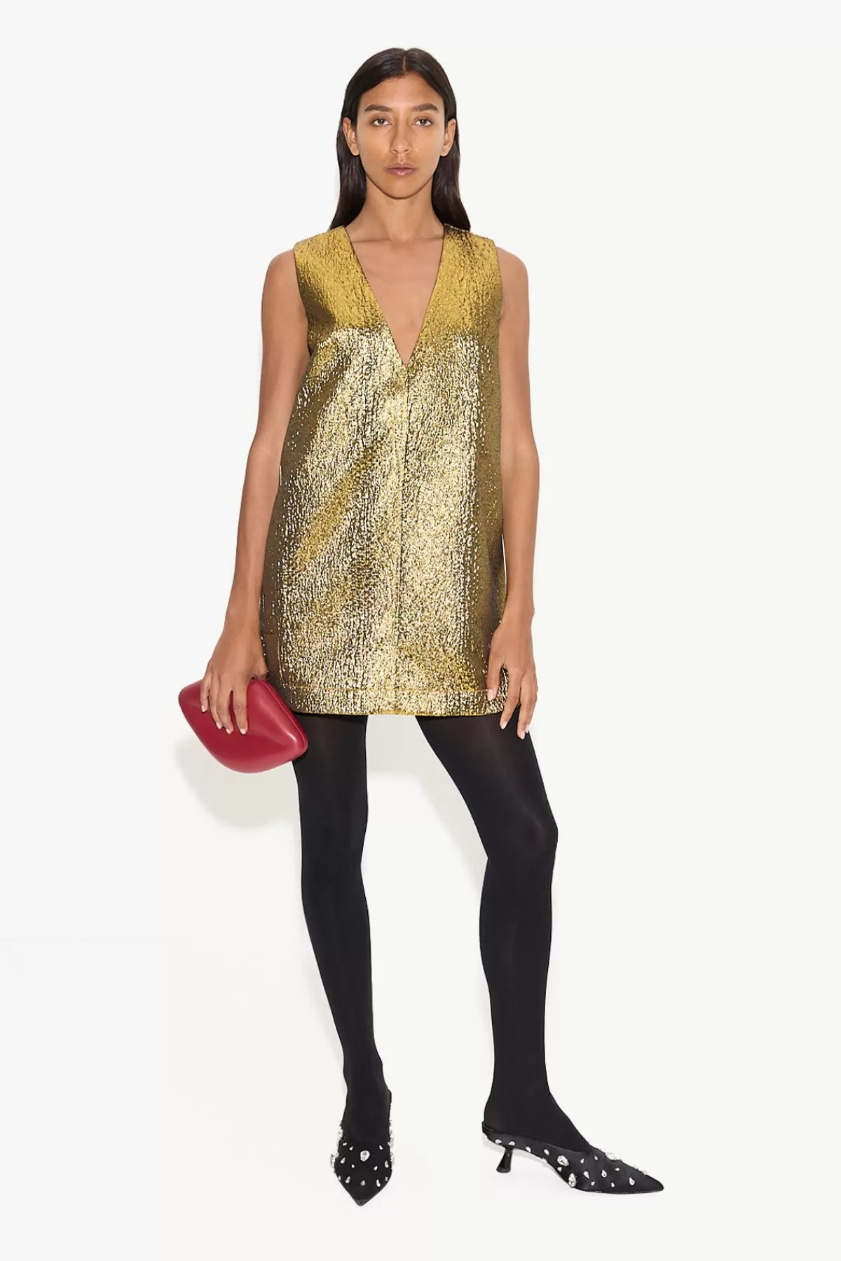 Clothing Rtw | Clothing<SIMONMILLER Fountain Metallic Mini Dress in Star Gold stargold