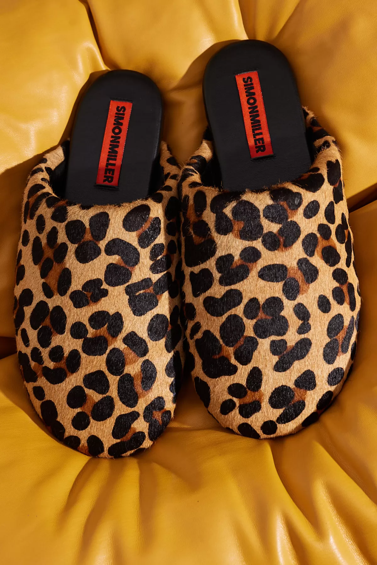 Flats<SIMONMILLER Haircalf Bubble Slipper in cheetah