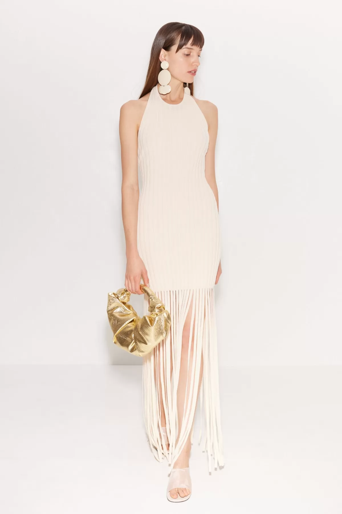 Clothing Rtw | Clothing<SIMONMILLER Junjo Fringe Knit Dress in seashell