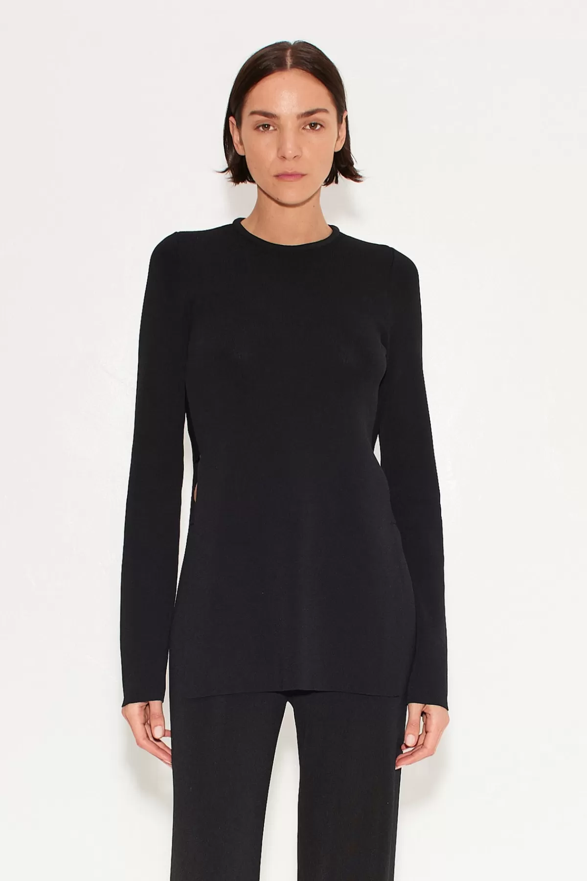 Knitwear<SIMONMILLER Knits By Canoga Long Sleeve Top in black