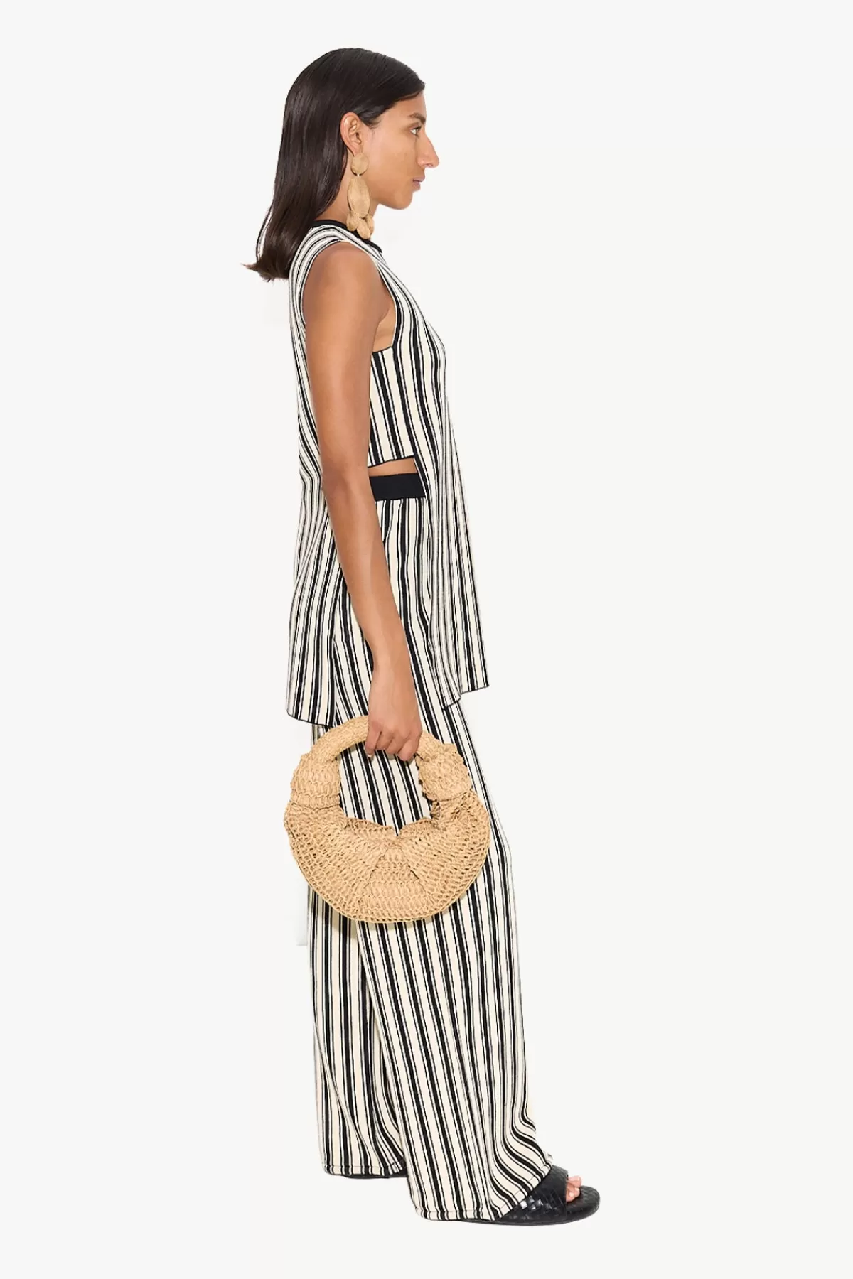 Knits By' Essentials<SIMONMILLER Knits By Canoga Top in Black/Rice Flour Stripe black/riceflourstripe