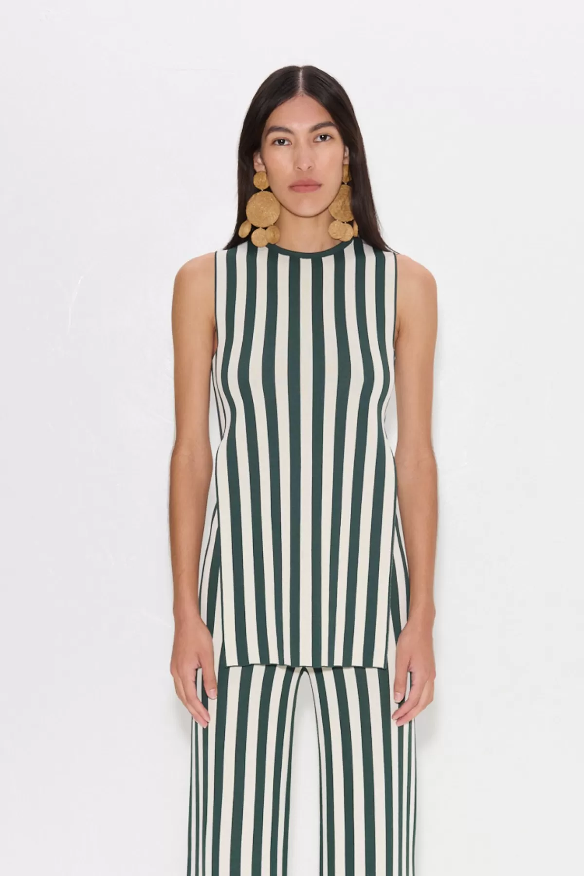 Knitwear<SIMONMILLER Knits By Canoga Top in Gummy Green/Ecru gummygreen/ecru