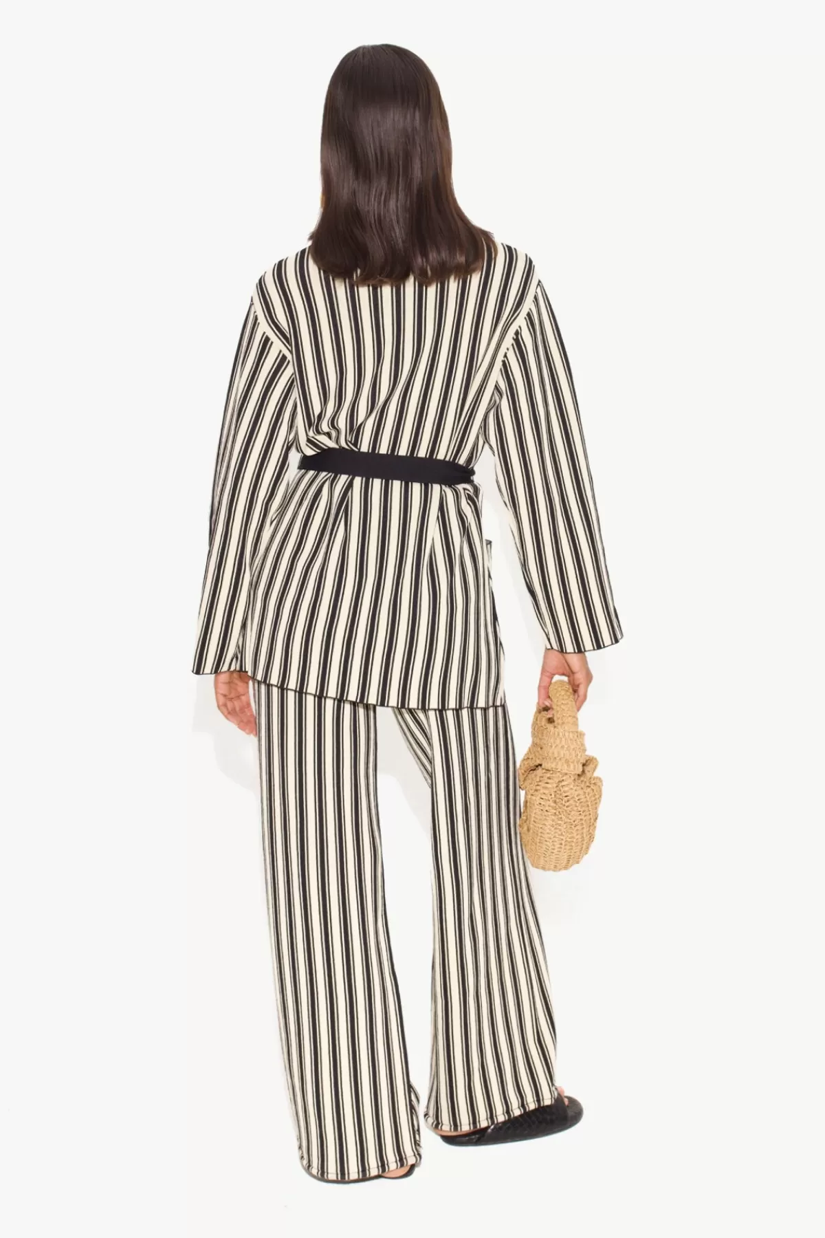 Knits By' Essentials<SIMONMILLER Knits By Jabber Pant in Black/Rice Flour Stripe black/riceflourstripe
