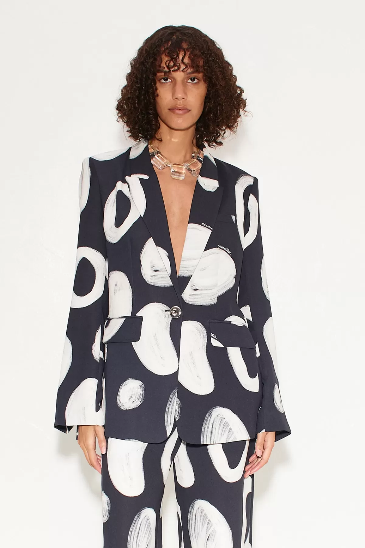 Outerwear<SIMONMILLER Lennox Crepe Jacket in Painted Dot painteddot