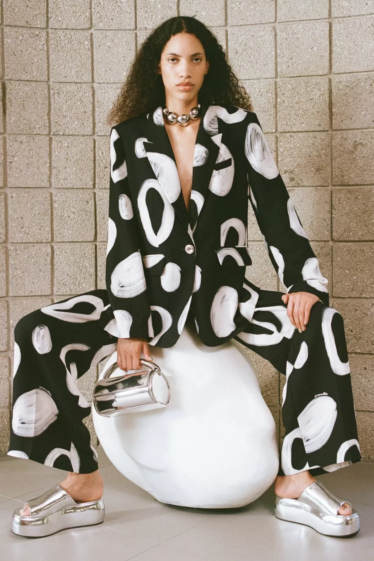 Outerwear<SIMONMILLER Lennox Crepe Jacket in Painted Dot painteddot
