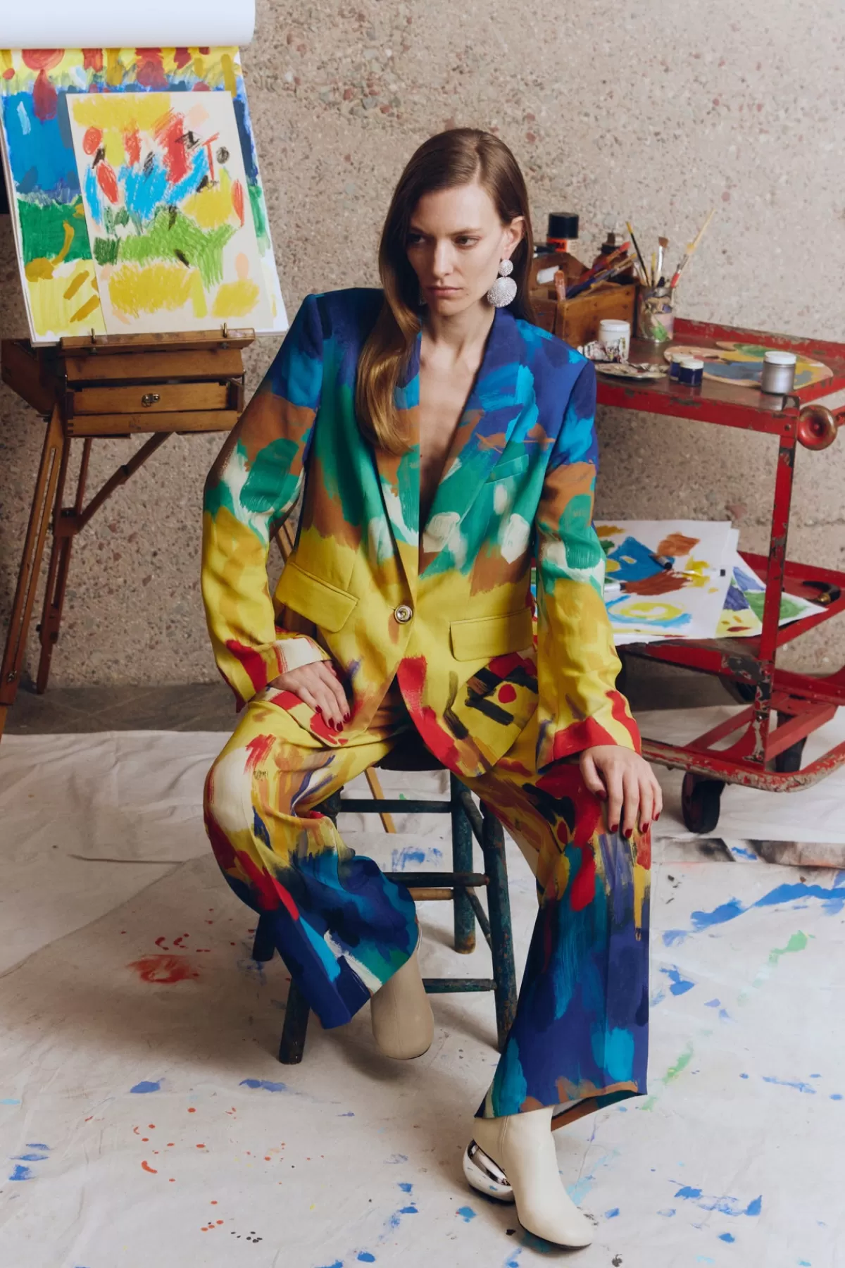 Outerwear<SIMONMILLER Lennox Crepe Jacket in Palette Print paletteprint