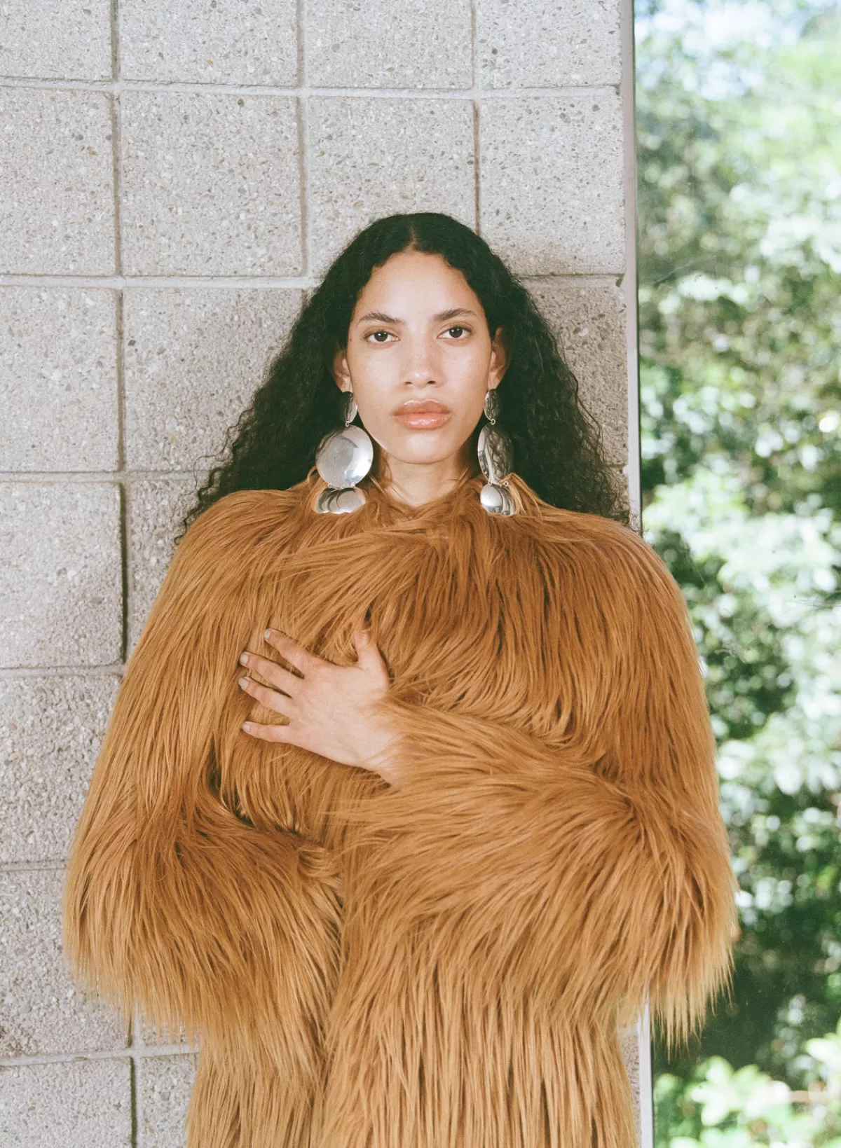 Outerwear<SIMONMILLER Lett Shaggy Faux Fur Coat in wheat