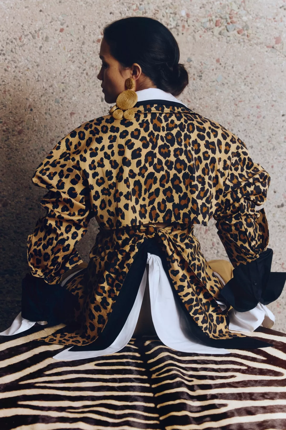 Poplin<SIMONMILLER Loch Poplin Button Up in cheetah