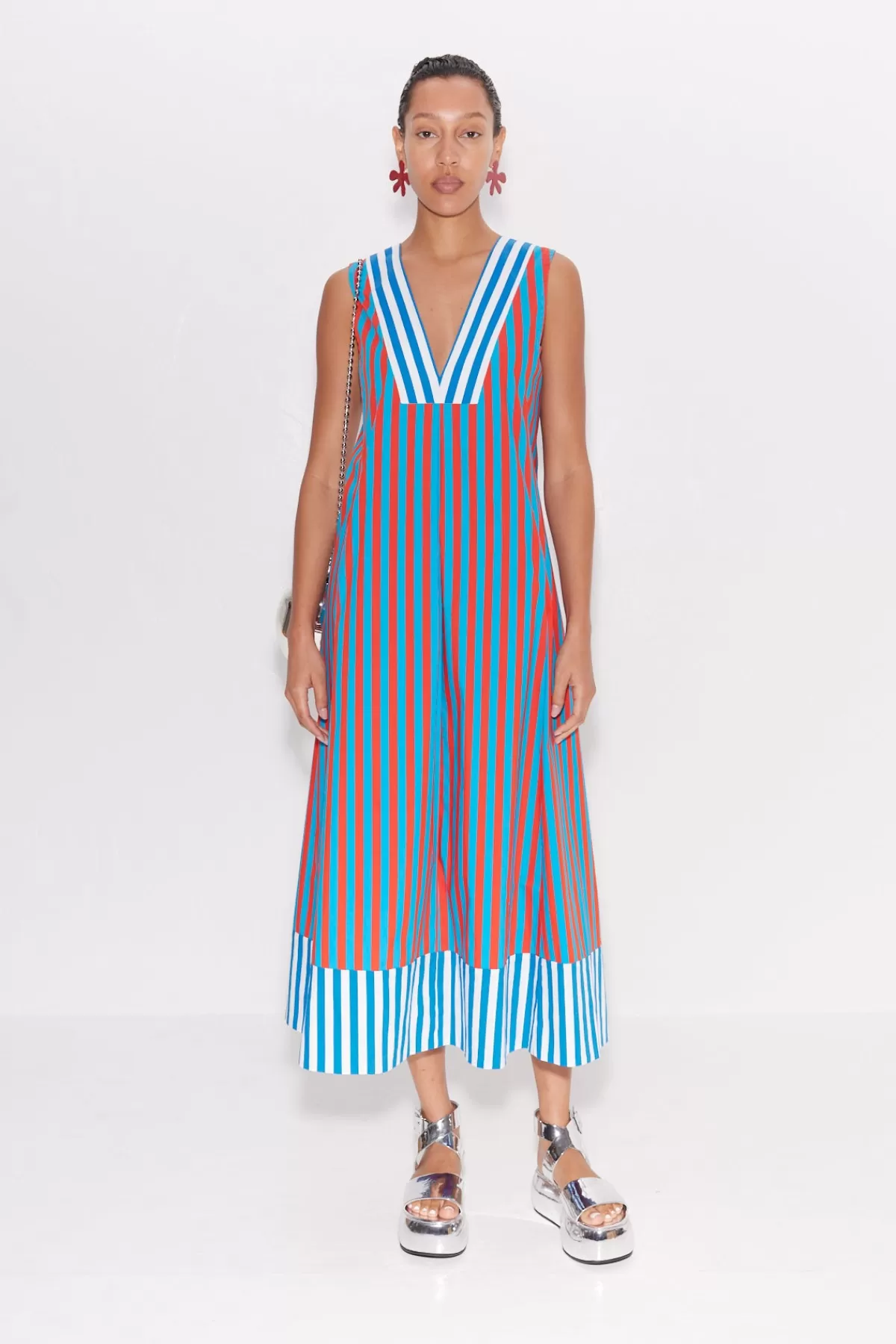 Poplin<SIMONMILLER Mar Striped Poplin Dress in Stripe Combo stripecombo