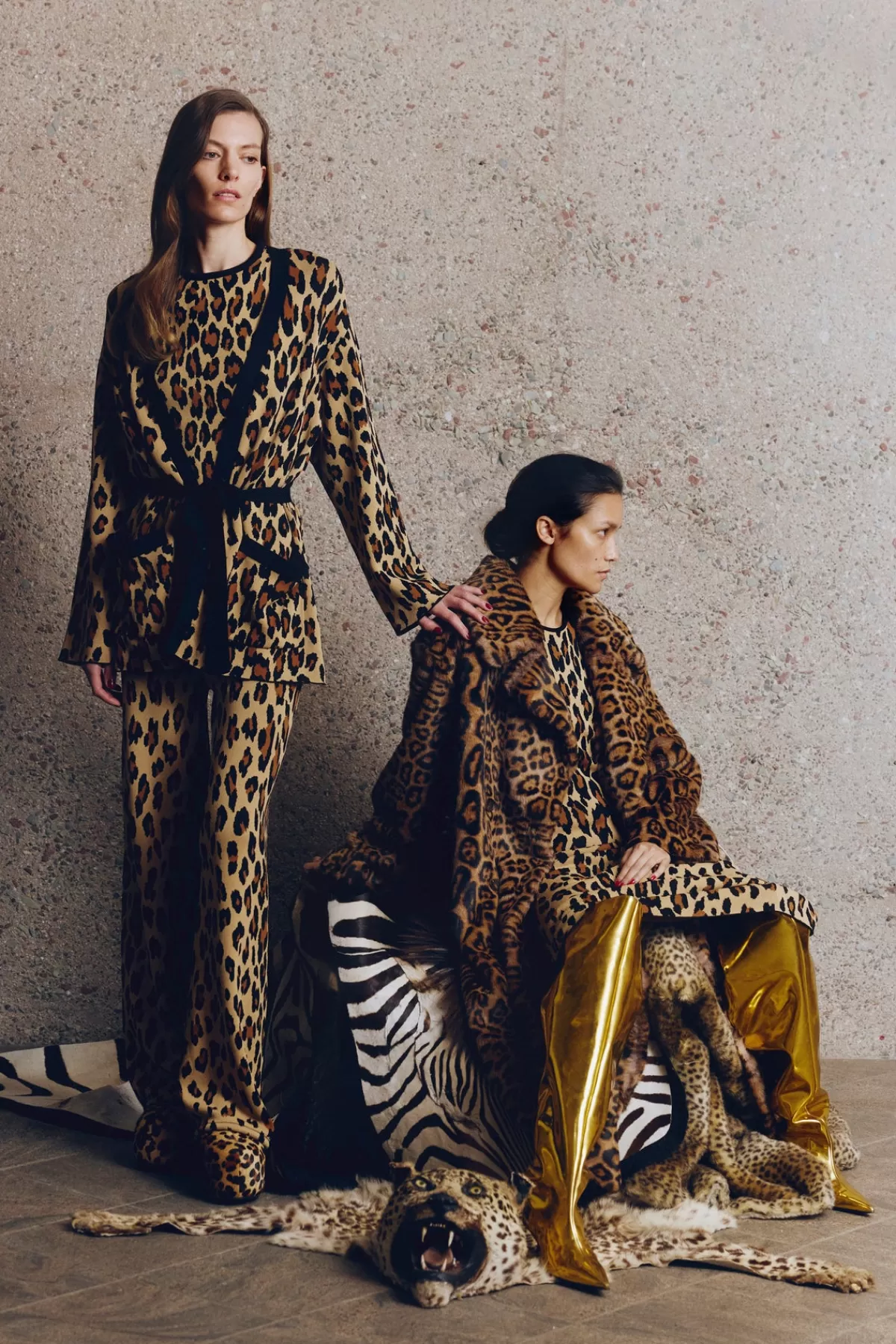 Tops<SIMONMILLER Max Belted Knit Cardigan in cheetah