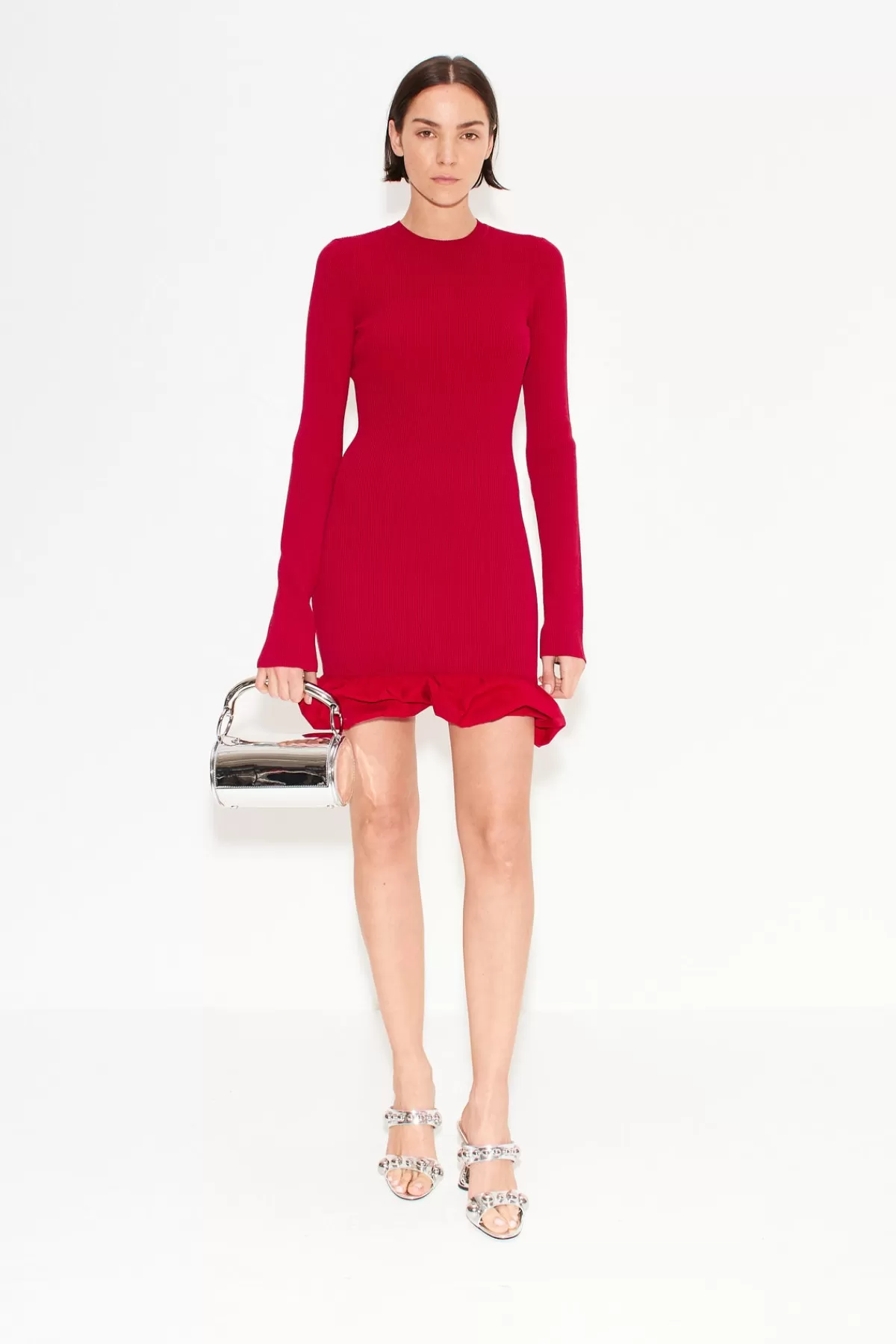 Dresses<SIMONMILLER Otto Knit Poplin Combo Dress in  Sangria Malange sangriamalange