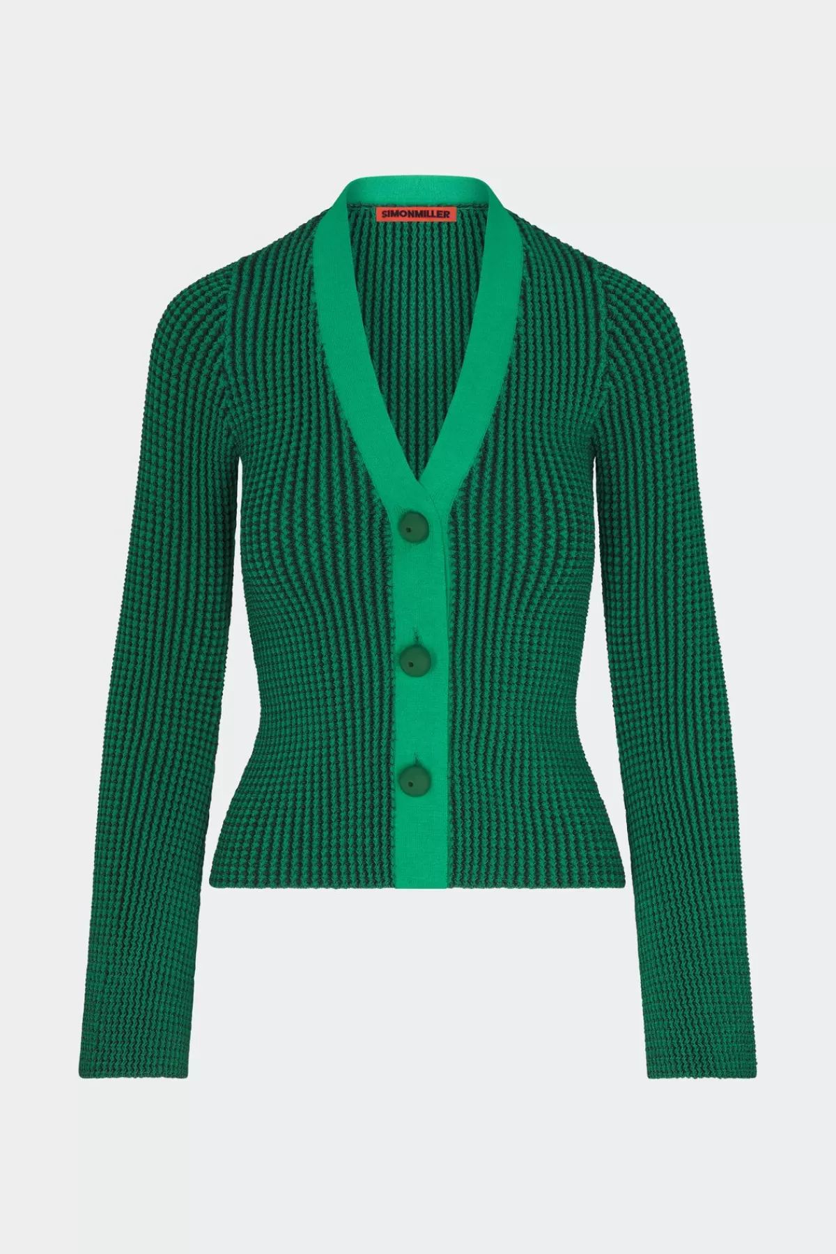 Sweaters<SIMONMILLER Peep Textured Knit Cardigan in Gummy Green gummygreen
