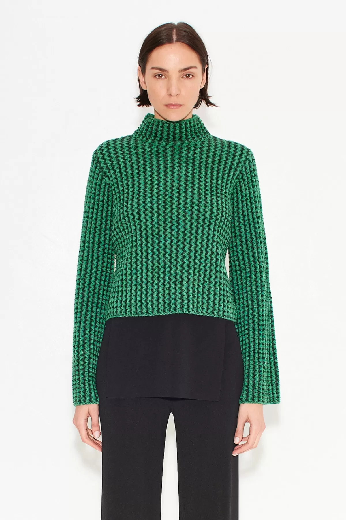 Sweaters<SIMONMILLER Peep Textured Knit Sweater in Gummy Green gummygreen