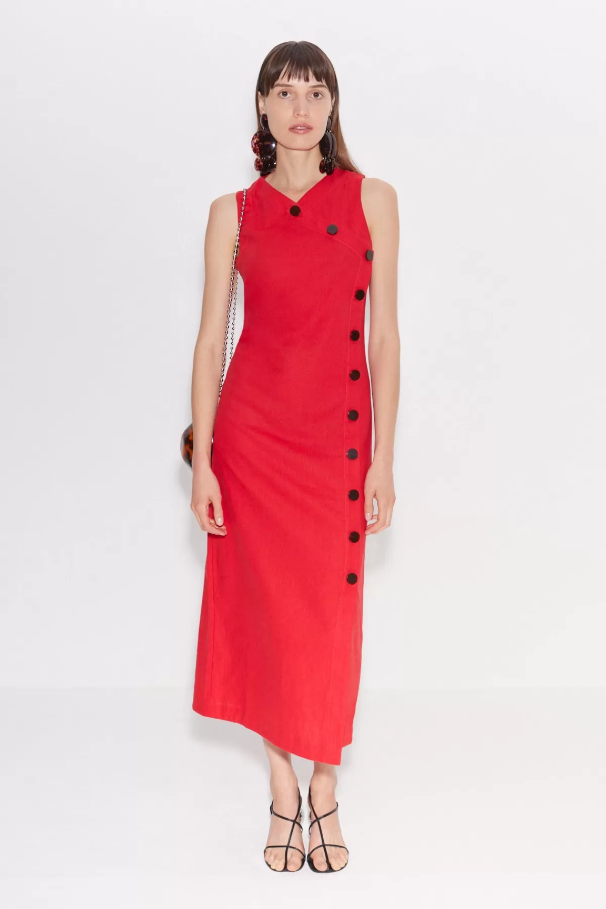 Dresses<SIMONMILLER Phoenix Linen Dress in paprika