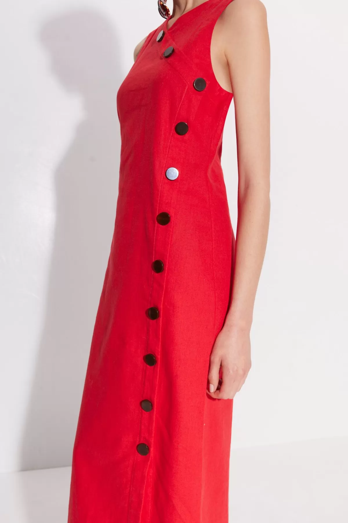 Dresses<SIMONMILLER Phoenix Linen Dress in paprika