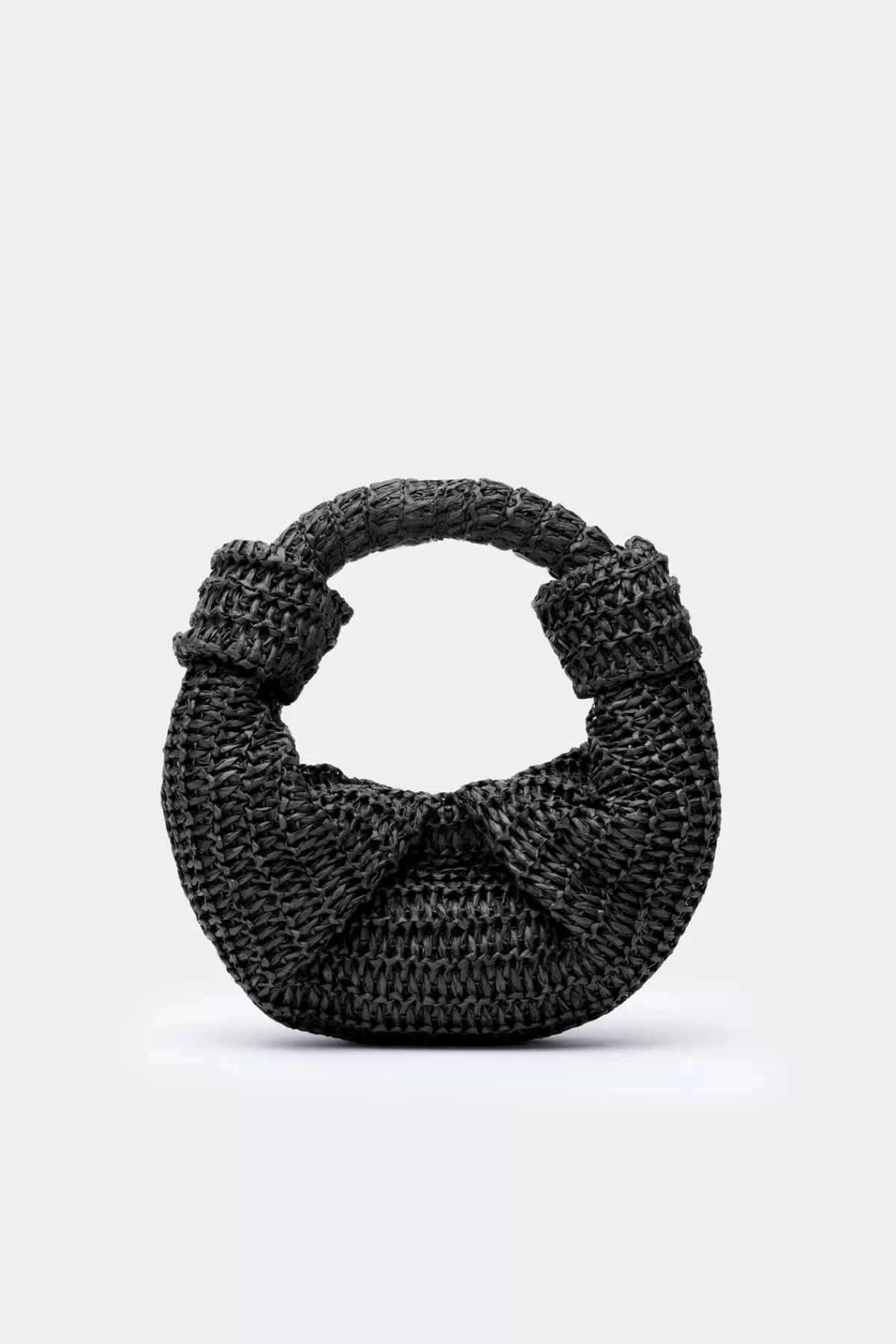 Bags<SIMONMILLER Raffia Lopsy Bag in black