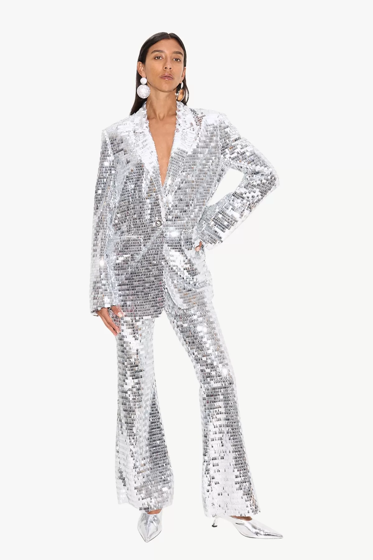 Sets<SIMONMILLER Sequin Robo Pant in Satellite Silver satellitesilver
