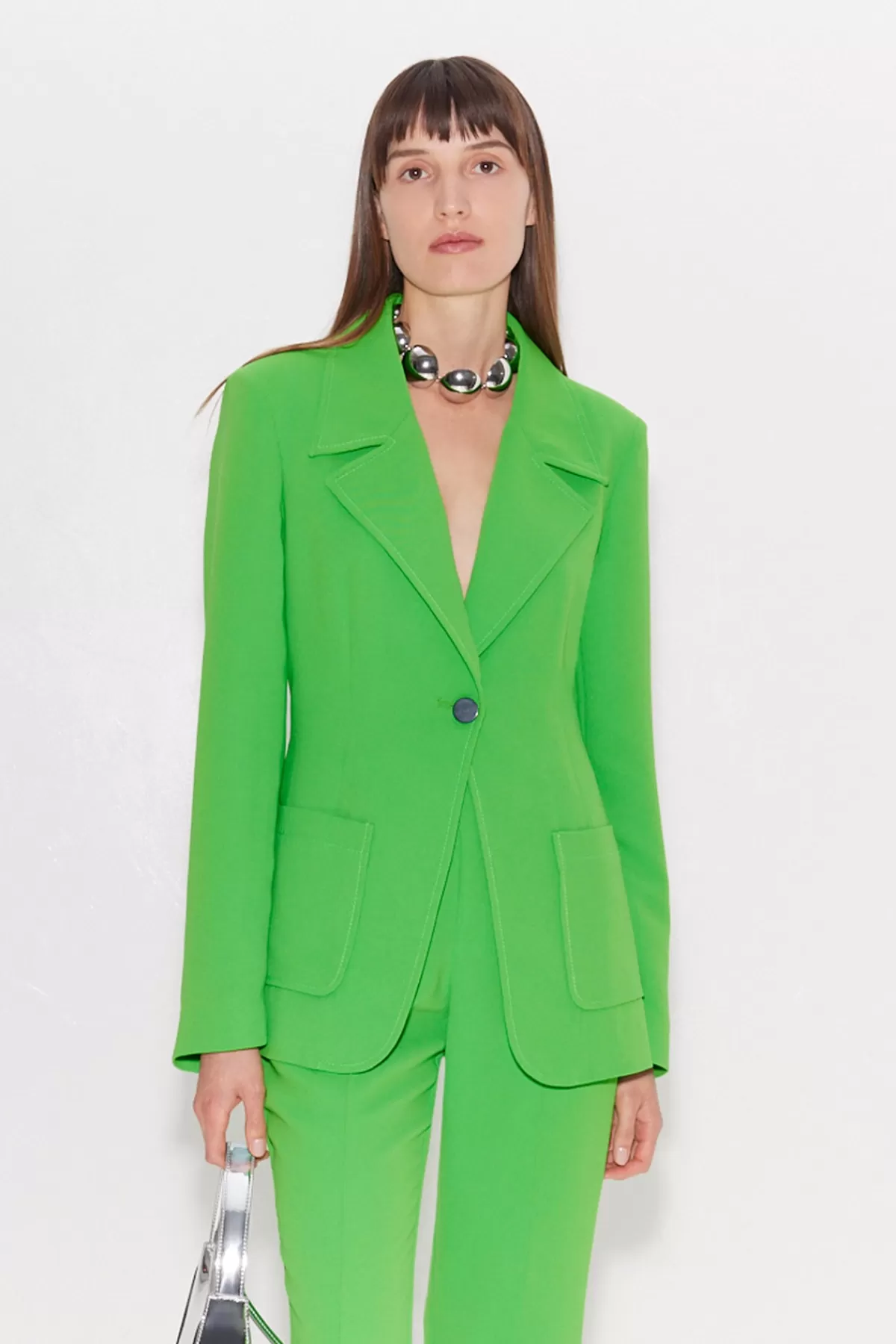 Clothing Rtw | Clothing<SIMONMILLER Sola Crepe Blazer in Gummy Green gummygreen