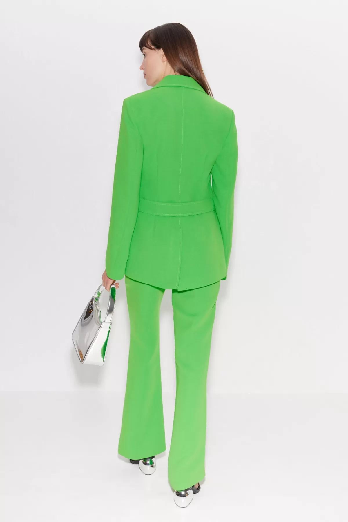 Clothing<SIMONMILLER Sola Crepe Blazer in Gummy Green gummygreen