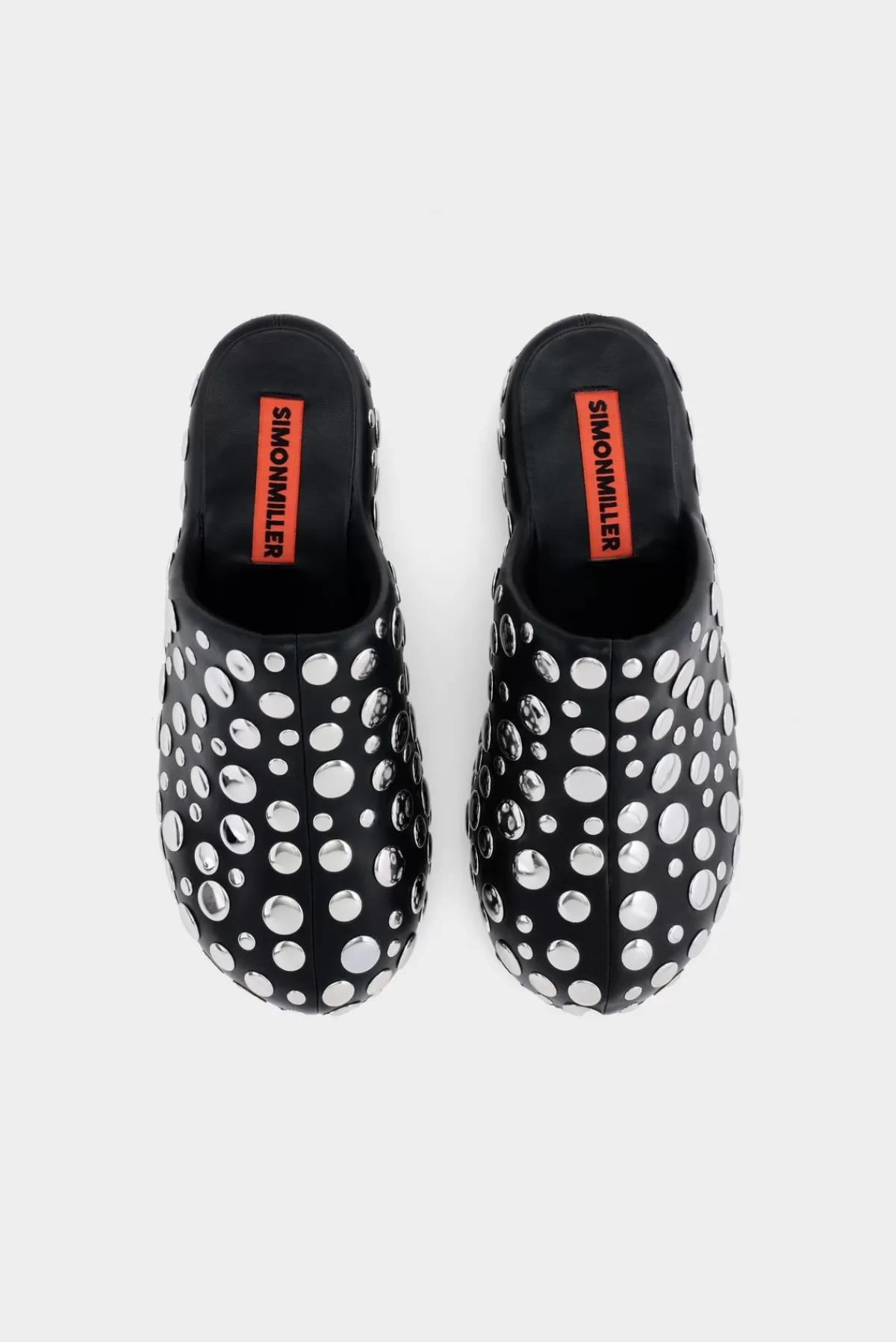 Bubble Clogs<SIMONMILLER Studded Bubble Clog in Black/Silver black/silver
