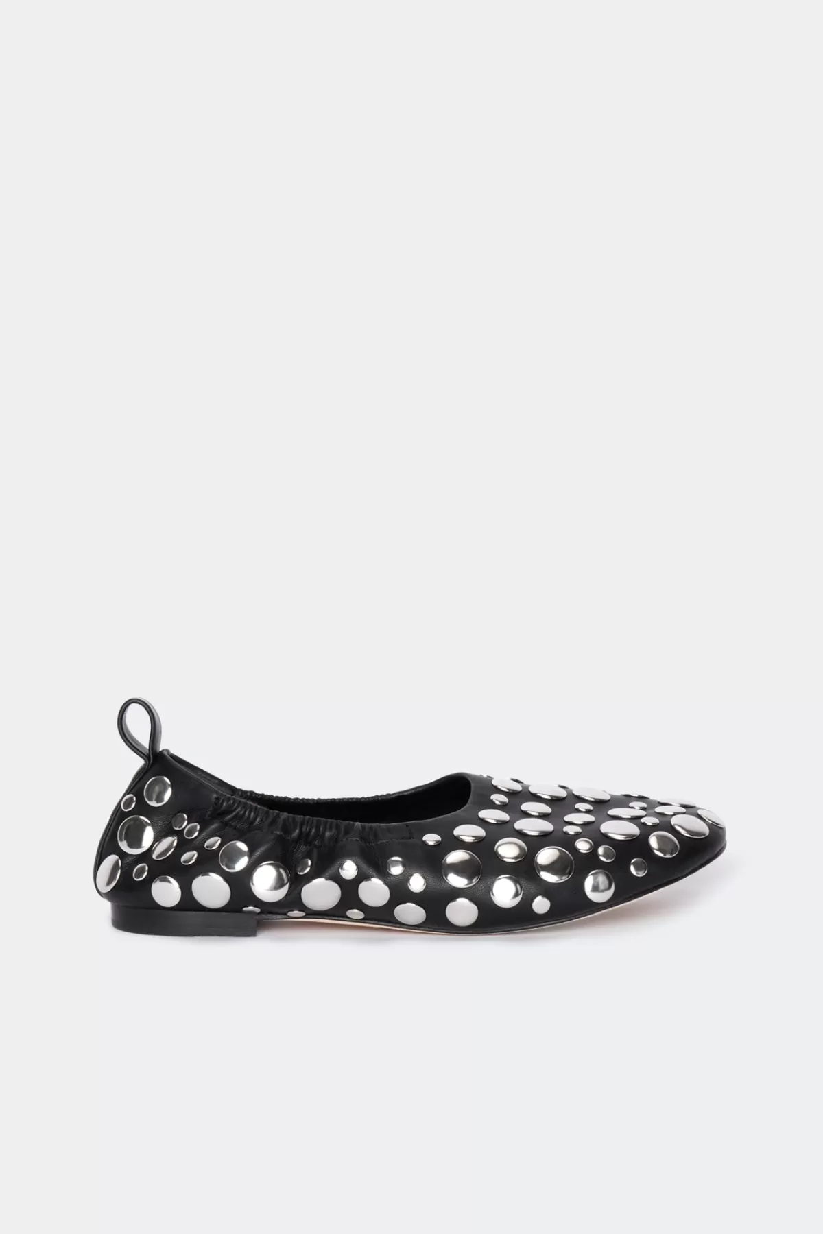 Shoes<SIMONMILLER Studded Riad Flats in Black/Silver black/silver