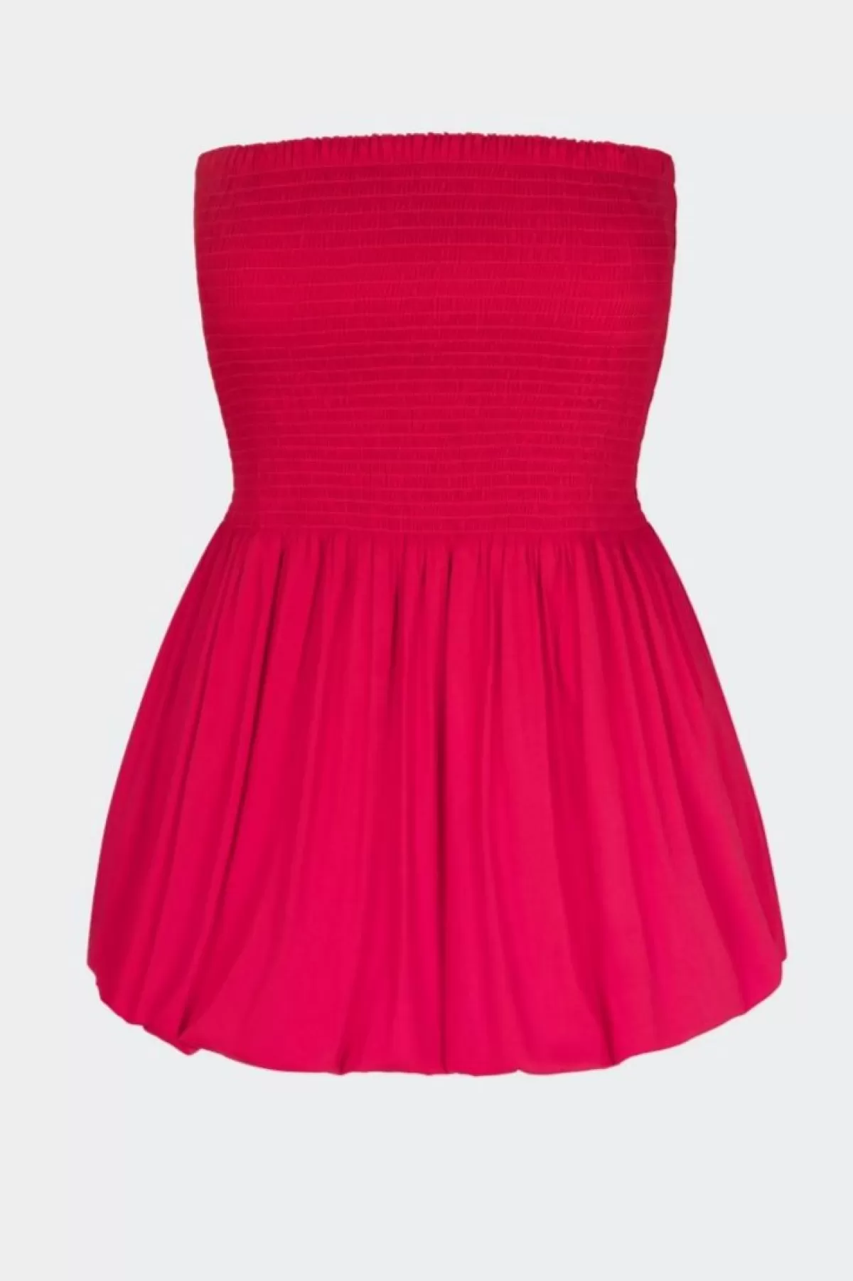 Dresses<SIMONMILLER Via Smocked Mini Dress in Lucky Red luckyred