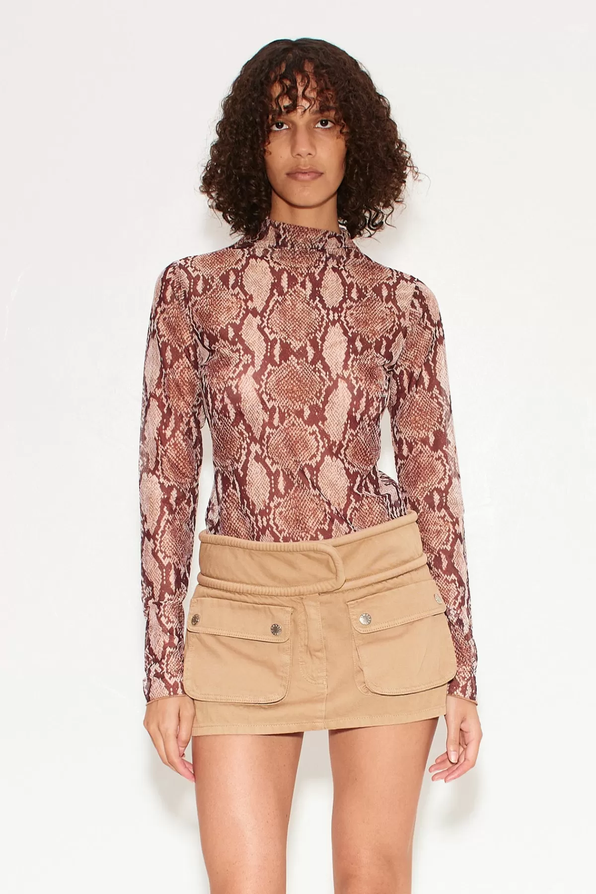 Clothing Rtw | Clothing<SIMONMILLER Wendel Mesh Top in Snake Print snakeprint