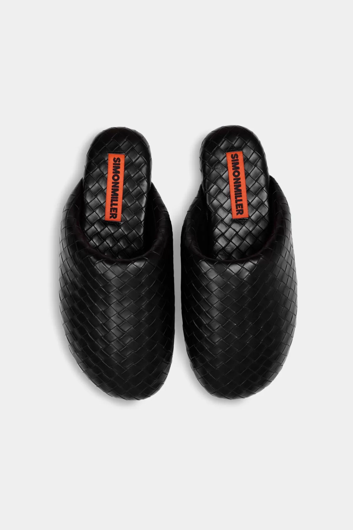 Flats<SIMONMILLER Woven Bubble Slipper in black