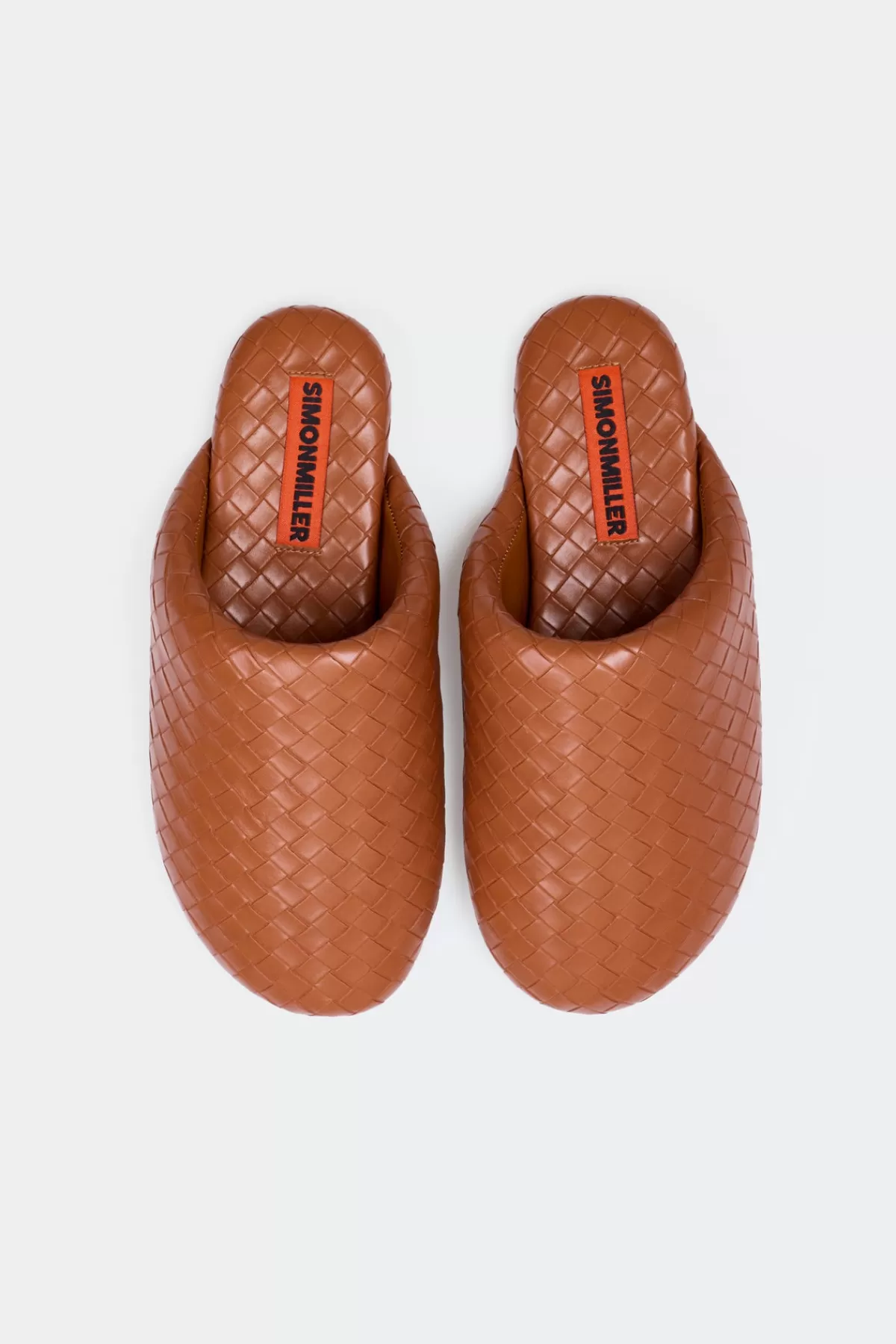 Shoes<SIMONMILLER Woven Bubble Slipper in chestnut