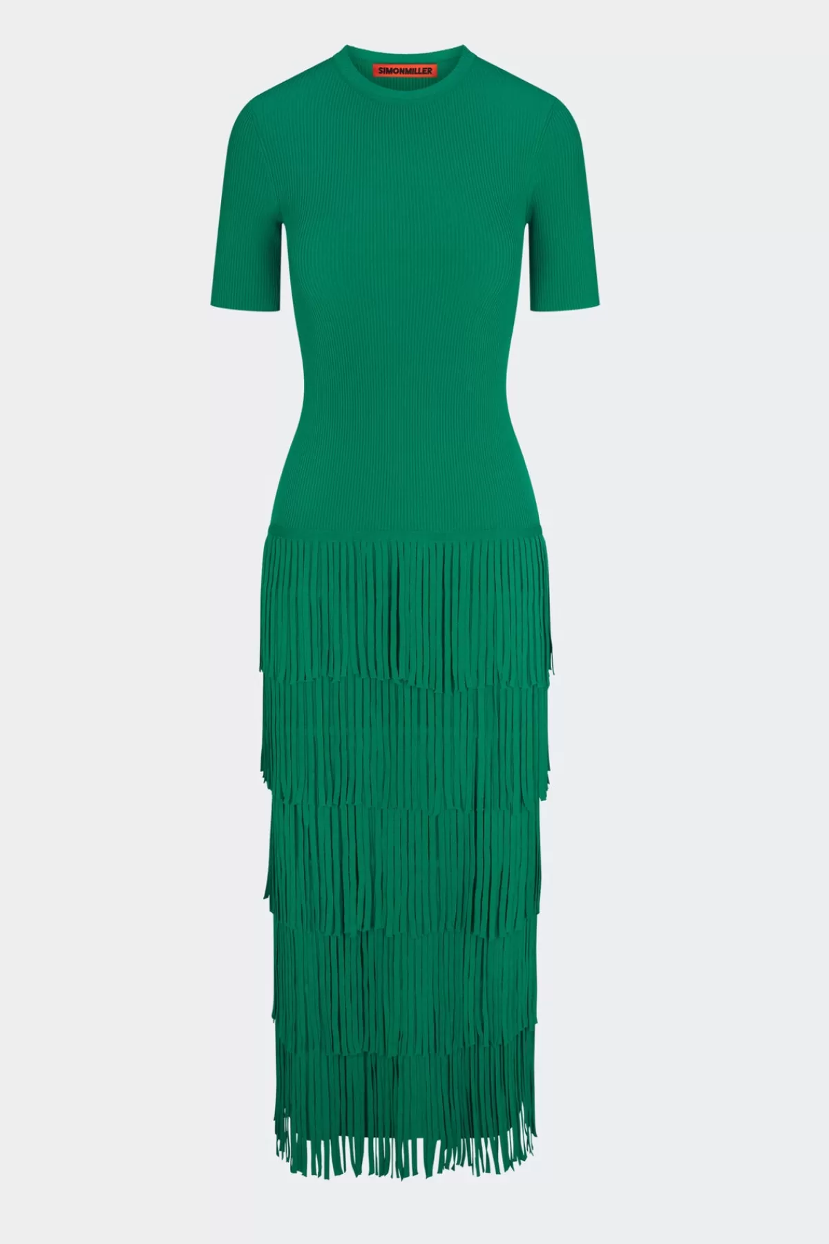 Knitwear<SIMONMILLER Za Za Knit Fringe Dress in jade