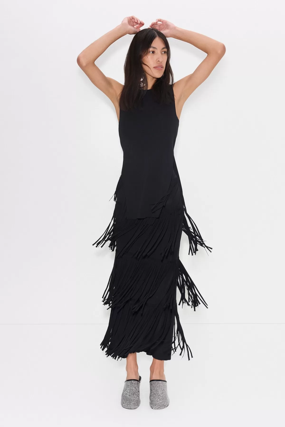 Knitwear<SIMONMILLER Za Za Knit Fringe Skirt in black