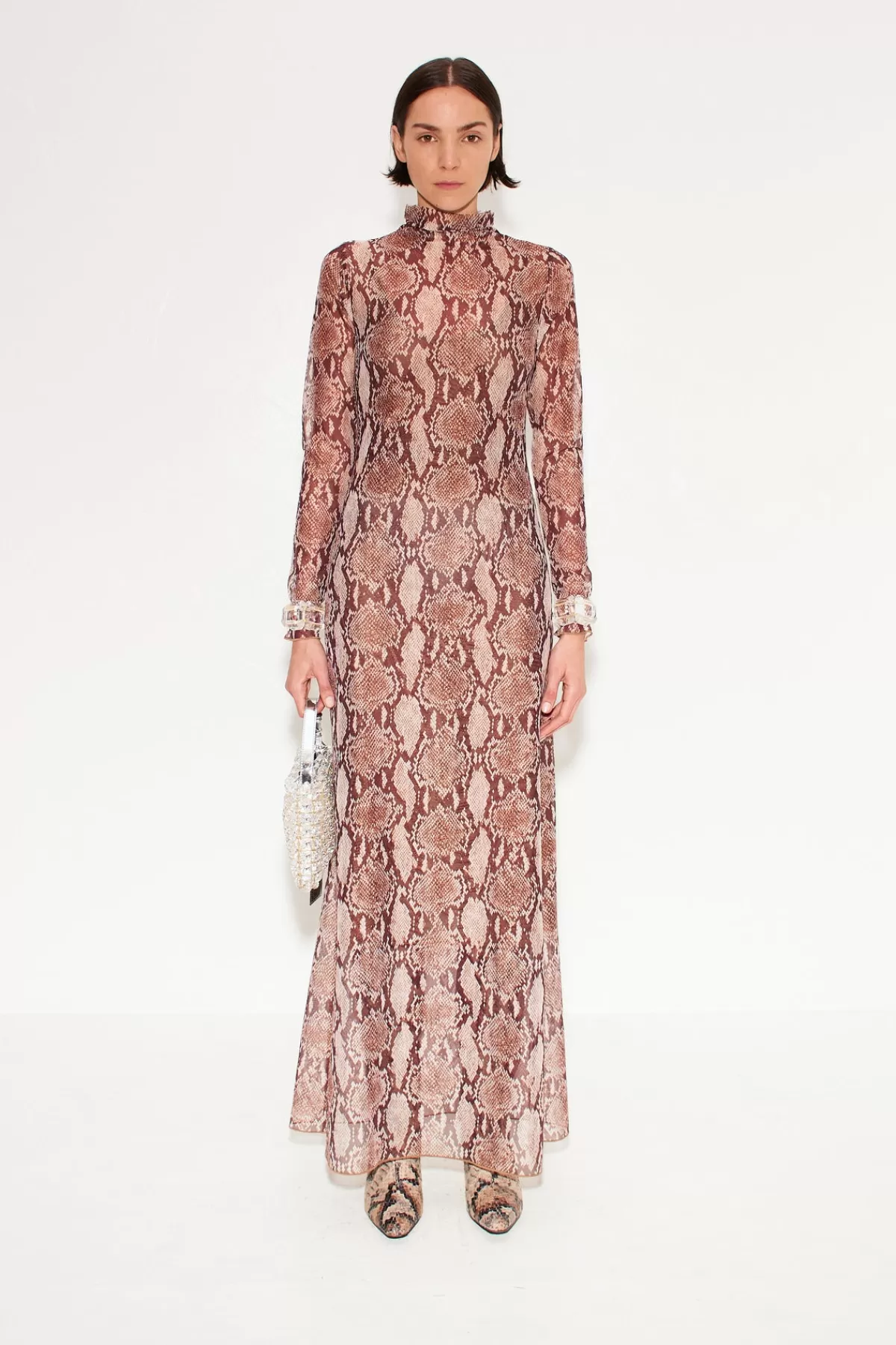 Clothing<SIMONMILLER Zesty Mesh Dress in Snake Print snakeprint