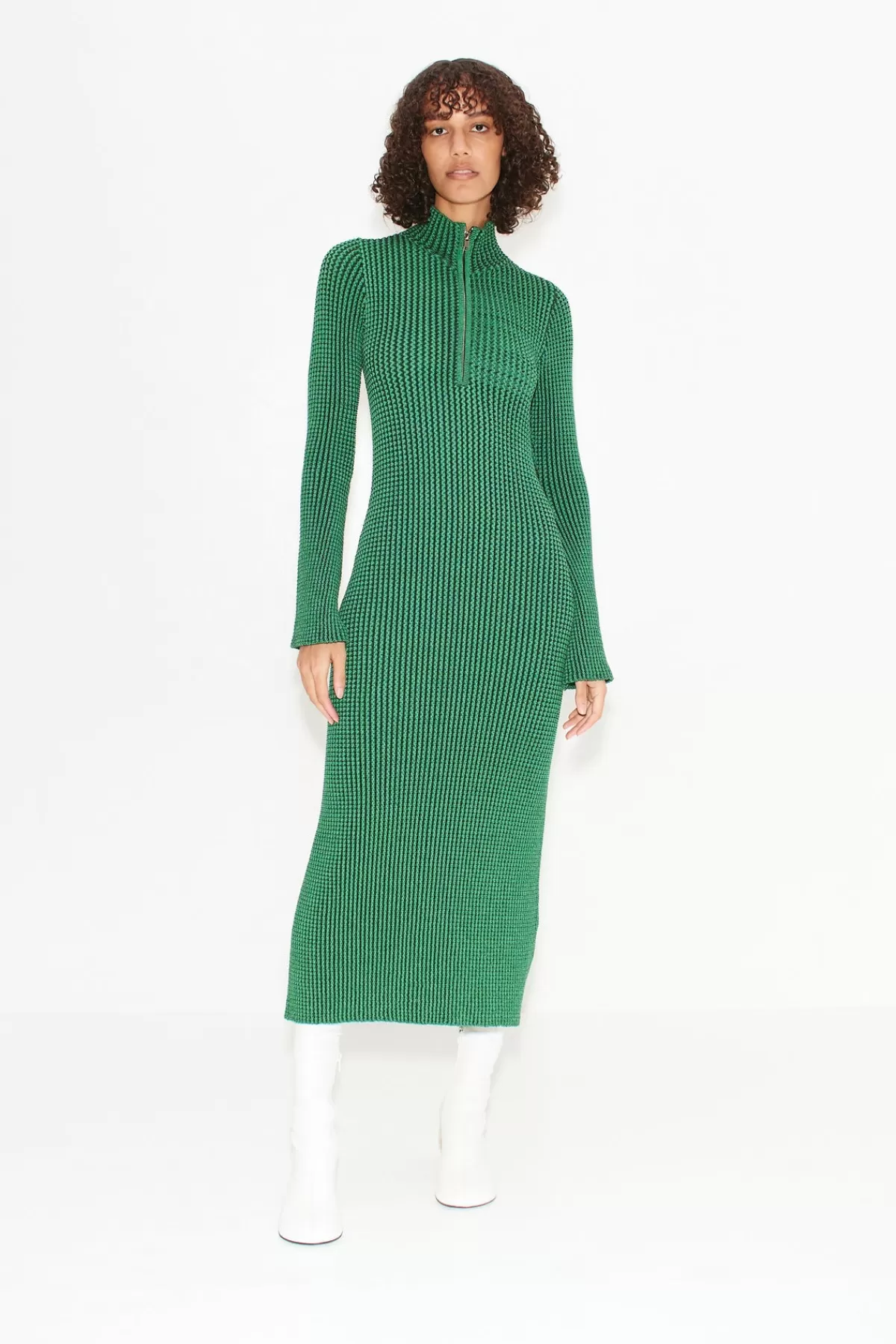 Knitwear<SIMONMILLER Zumi Textured Knit Dress in Gummy Green gummygreen