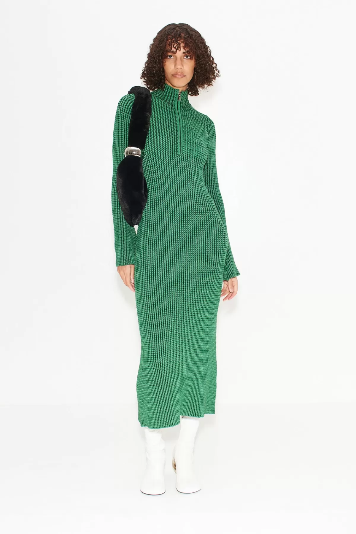 Clothing Rtw | Clothing<SIMONMILLER Zumi Textured Knit Dress in Gummy Green gummygreen