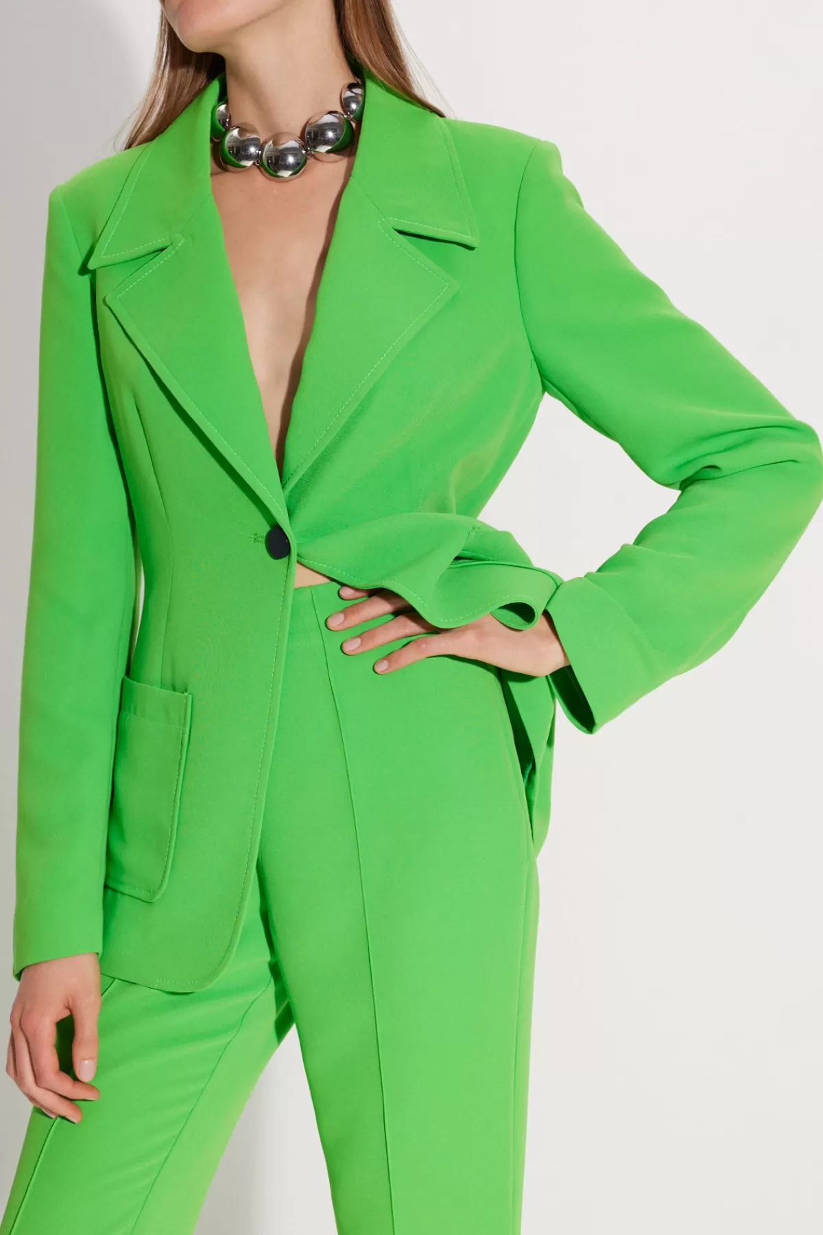 Bottoms<SIMONMILLER Zypresse Crepe Pants in Gummy Green gummygreen